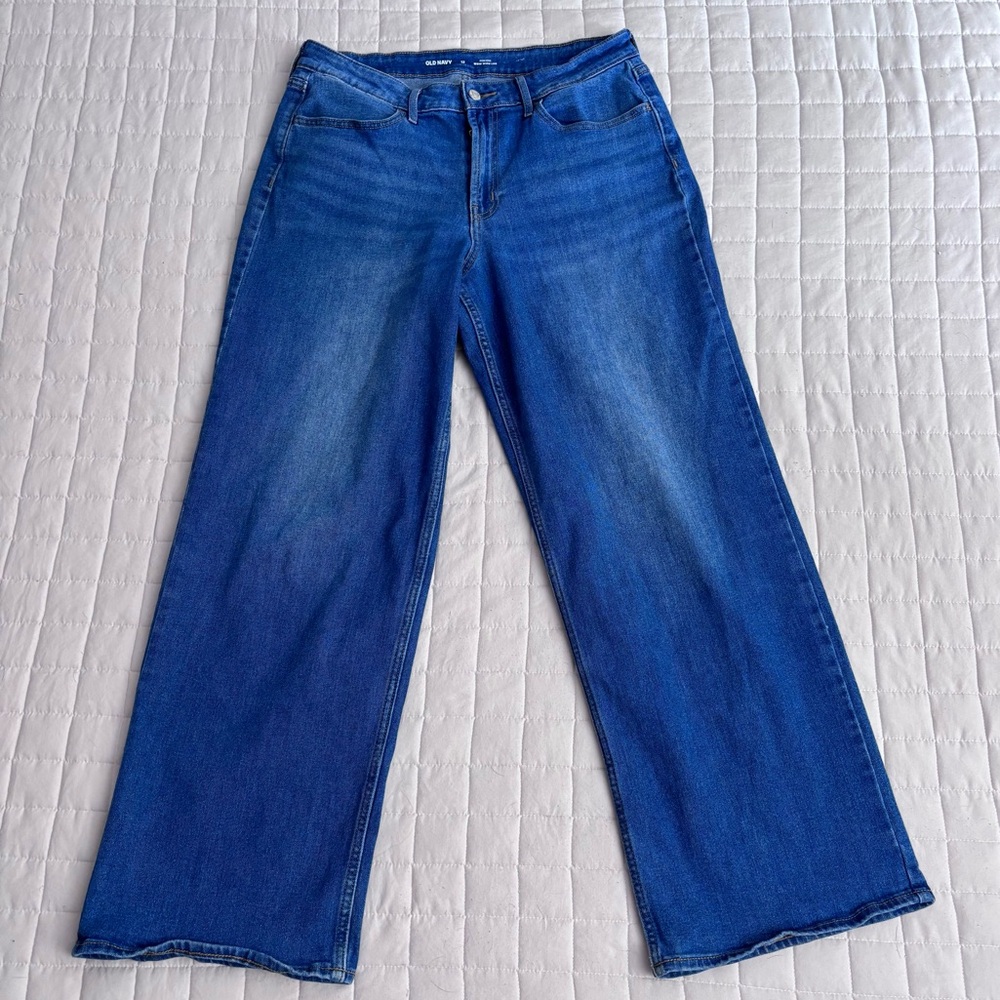 Blue Wide-Leg Women's Jeans